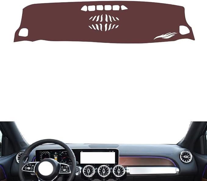 Leather Dashboard Cover Compatible with Mercedes GLB X247 (NO HUD) 2020-2026，Dash Cover, Non-Slip Dash Cover, Dash mat Dashboard Cover, Interior Dash Covers