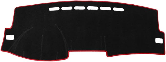 X AUTOHAUX Car Dashboard Cover Nonslip Black Red Dash Cover Mat Pad for Toyota Corolla 2009-2013