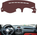 Leather Dashboard Cover Compatible with Citroen C2,Dash Board Cover mat Anti-Slip Sun-Proof and dust-Proof(Brown)
