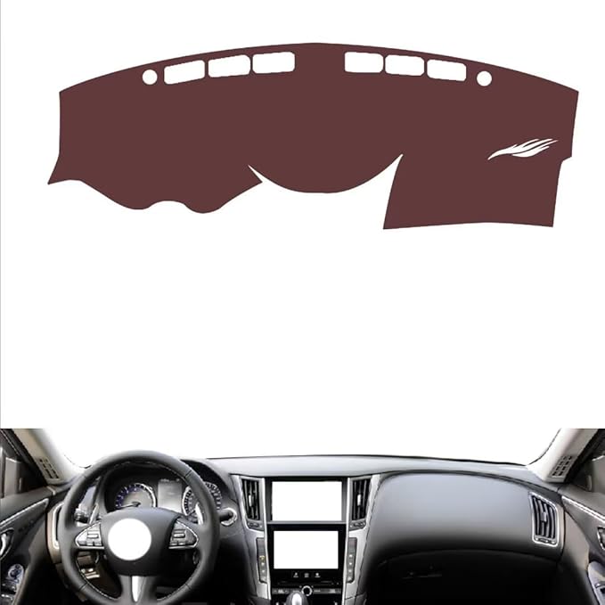Leather Dashboard Cover Compatible with Infiniti Q50，Dash Cover, Non-Slip Dash Cover, Dash mat Dashboard Cover, Interior Dash Covers