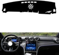 Leather Dashboard Cover Compatible with Mercedes C 2022-2025，Dash Cover（Black）