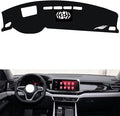leather dashboard cover Compatible with VW Teramont/X (HUD 2021-2024，dash cover（black）