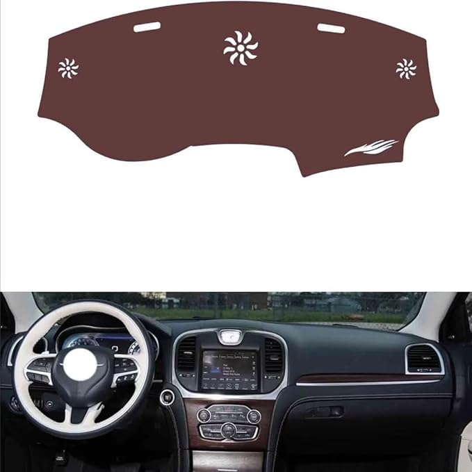 Leather Dashboard Cover Compatible with Chrysler 300C，Dash Cover, Non-Slip Dash Cover, Dash mat Dashboard Cover, Interior Dash Covers