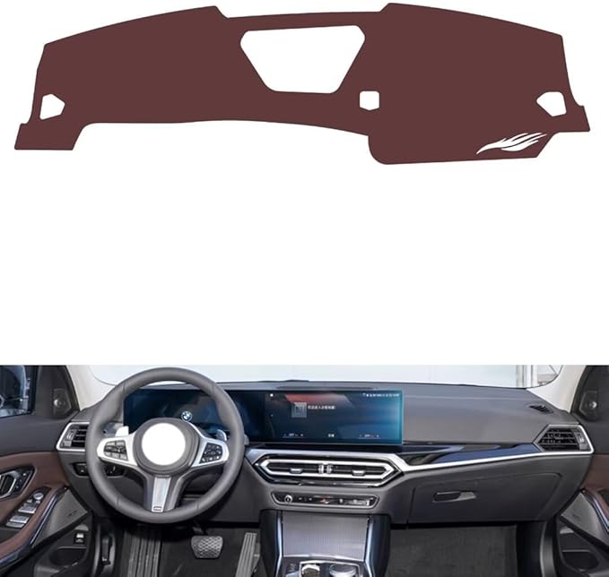 Leather Dashboard Cover Compatible with BMW New 4 Series (NO HUD 23-2024，Dash Cover, Non-Slip Dash Cover, Dash mat Dashboard Cover, Interior Dash Covers