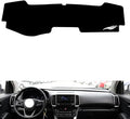 leather dashboard cover Compatible with HyundaiHyundai NEWIX35（Half covered） 2018-2021，dash cover（black）