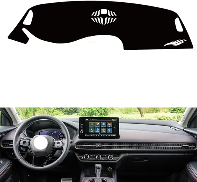 leather dashboard cover Compatible with HONDA HRV 2023，dash cover（black）