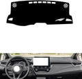 leather dashboard cover Compatible with Toyota Corolla （Horizontal screen、NO HUD） 2019-2023，dash cover（black）