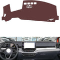 Leather Dashboard Cover Compatible with VW ID.6 CROZZ (HUD，Dash Cover, Non-Slip Dash Cover, Dash mat Dashboard Cover, Interior Dash Covers