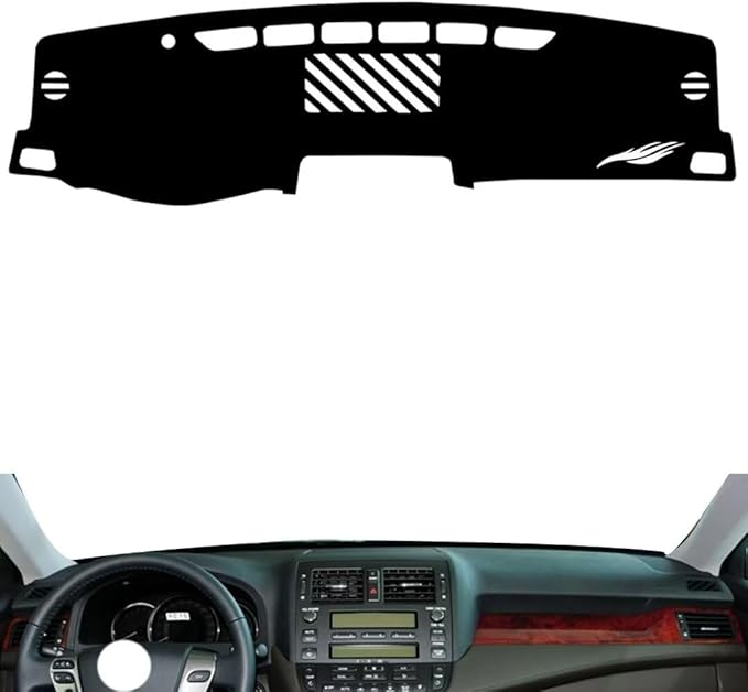 leather dashboard cover Compatible with Toyota Crown（13 generations） 2010-2012，dash cover（black）
