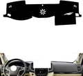 generic leather dashboard cover Compatible with Toyota Land cruiser（speakers） 2007-2019，dash cover（black）