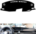 leather dashboard cover Compatible with LEX ES (No speaker 2013-2017，dash cover（black）
