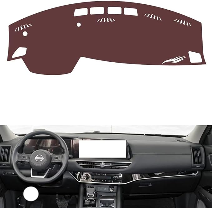 Leather Dashboard Cover Compatible with Nissan Pathfinder (No HUD) 2023，Dash Cover, Non-Slip Dash Cover, Dash mat Dashboard Cover, Interior Dash Covers