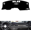 leather dashboard cover Compatible with Mazda 6 Atenza（NO HUD） 20-2021，dash cover（black）