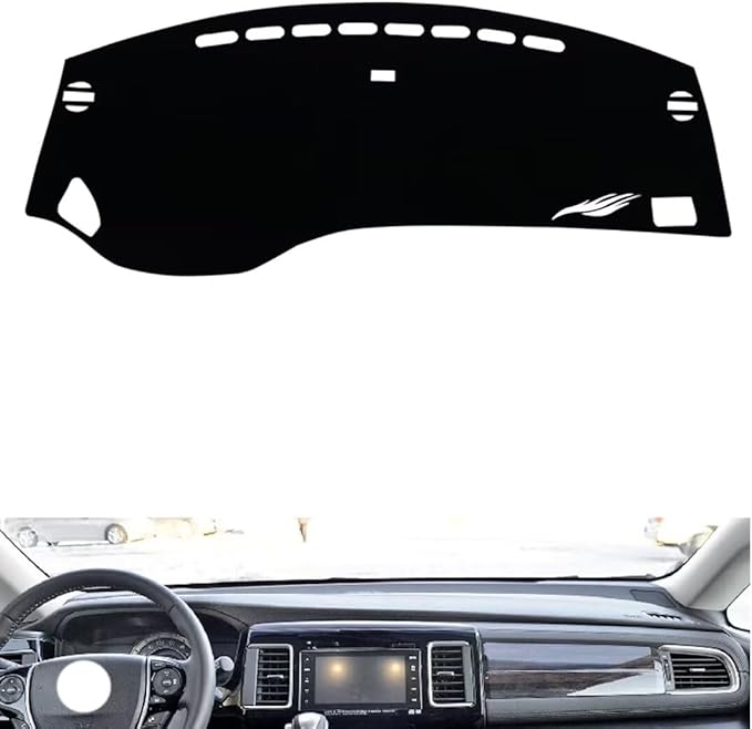 leather dashboard cover Compatible with HONDA Elysion 2016-2019，dash cover（black）