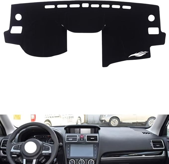 leather dashboard cover Compatible with SubaruSubaru IMPREZA 2015，dash cover（black）