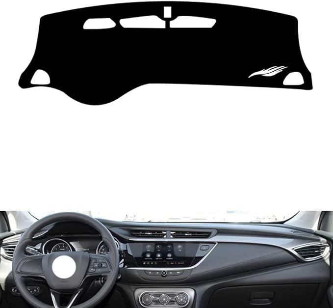 leather dashboard cover Compatible with Buick EncoreGX (warning light 20-2022，dash cover（black）