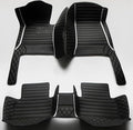 Custom Personalized Floor Mats for Cars，Luxury Full Coverage All Weather Car Floor Mats，Anti-Slip Leather Car Mat Set ，Custom Floor Mats for 99% of Cars, Trucks & SUVs (All Black White)