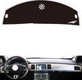 leather dashboard cover Compatible with Jaguar XF 2008-2015，dash cover（black）