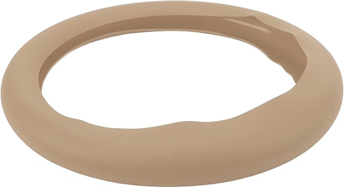 Silicone Steering Wheel Cover, Antislip Design, Sweatproof Protector for Cars, Fits Most Standard Sizes (Khaki)