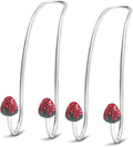 【2024 Upgraded】 Car Headrest Hooks Decorations, 2 Pcs Bling Strawberry Shape Purse Hook Hangers, Auto Hooks Car Hangers and Durable Backseat Holder, Storage Universal for SUV Truck Vehicle (Red)