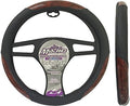 Majic Slip-On Steering Wheel Cover with Odorless Wood Design 1 ea. (Black)