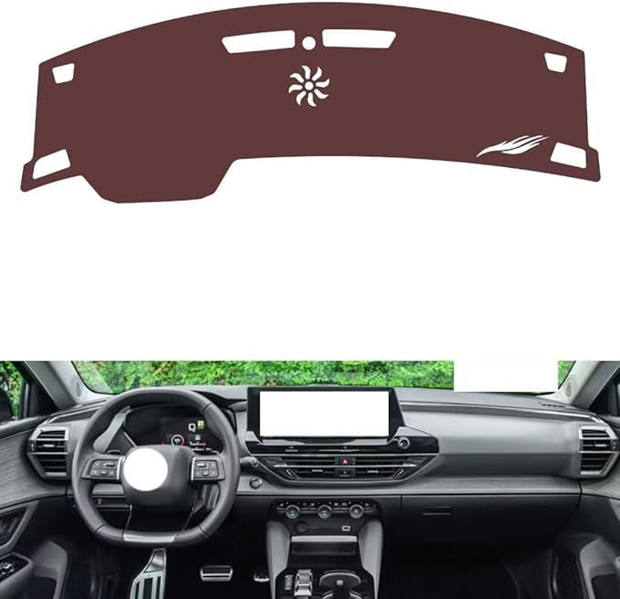 Leather Dashboard Cover Compatible with Citroen C5-X (NO HUD，Dash Cover, Non-Slip Dash Cover, Dash mat Dashboard Cover, Interior Dash Covers