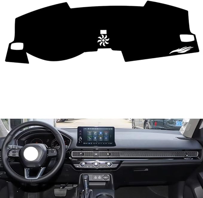 leather dashboard cover Compatible with HONDA integra，dash cover（black）