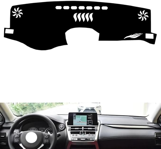leather dashboard cover Compatible with LEX NX (NO HUD 2014-2020，dash cover（black）