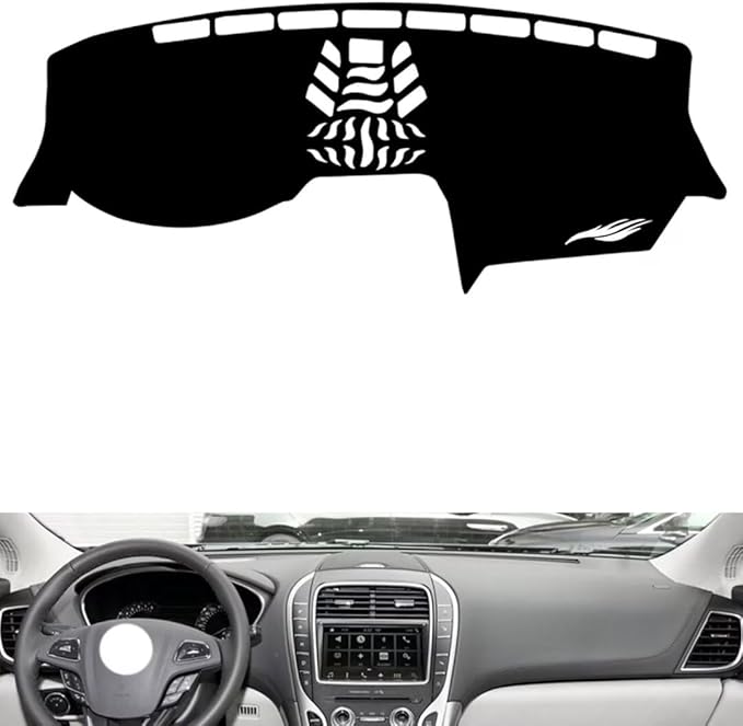 leather dashboard cover Compatible with Lincoln Nautilus（No warning light） 2019-20，dash cover（black）