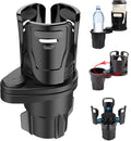 Multifunctional Car Cup Holder, All Purpose Adjustable Large Cup Holder (Matte Black)