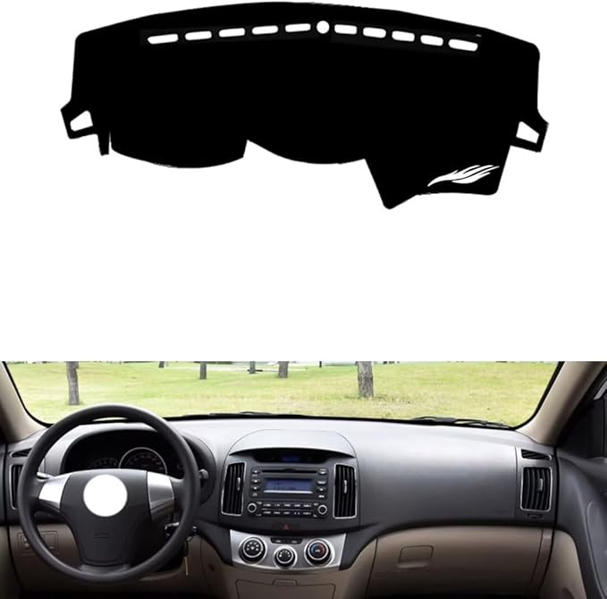 leather dashboard cover Compatible with HyundaiHyundai CELESTA 2011-2016，dash cover（black）