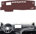 Leather Dashboard Cover Compatible with Toyota Camry（HUD） 2021-2023，Dash Cover, Non-Slip Dash Cover, Dash mat Dashboard Cover, Interior Dash Covers