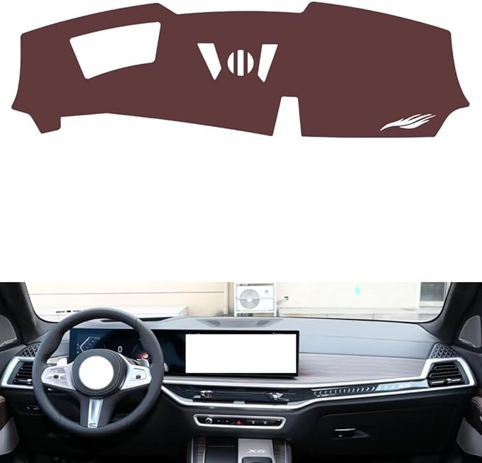 Leather Dashboard Cover Compatible with BMW X5 (HUD 2023-2024，Dash Cover, Non-Slip Dash Cover, Dash mat Dashboard Cover, Interior Dash Covers
