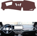 Leather Dashboard Cover Compatible with BMW X5 (HUD 2023-2024,Dash Board Cover mat Anti-Slip Sun-Proof and dust-Proof(Brown)
