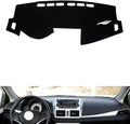 leather dashboard cover Compatible with Toyota Vios 2014-2016，dash cover（black）