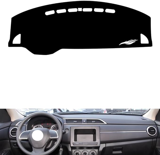 leather dashboard cover Compatible with Mitsubishi ASX 2020，dash cover（black）