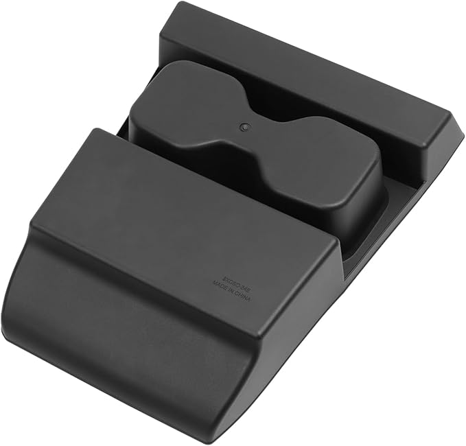 LUCKEASY Centre Console Lower Storage Box Suitable for 2024 2025 2026 Hyundai Santa Fe Centre Console Lower Space Organiser Tray with Water Cup Limiter TPE Tidy For Santa Fe Accessories Black