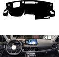 leather dashboard cover Compatible with Nissan NEW X-Trail（HUD） 2021-2023，dash cover（black）