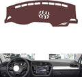 Leather Dashboard Cover Compatible with VW Compatible with TIGUAN L（Middle Sound Hole），Dash Cover, Non-Slip Dash Cover, Dash mat Dashboard Cover, Interior Dash Covers