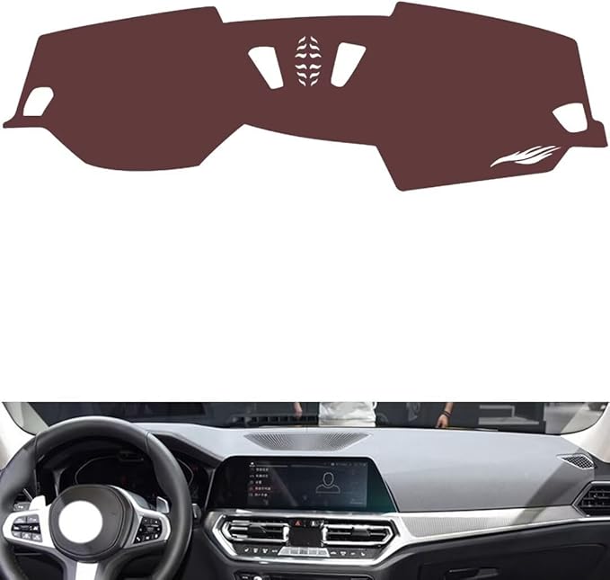 Leather Dashboard Cover Compatible with BMW 4 Series (NO HUD 2021-2022，Dash Cover, Non-Slip Dash Cover, Dash mat Dashboard Cover, Interior Dash Covers