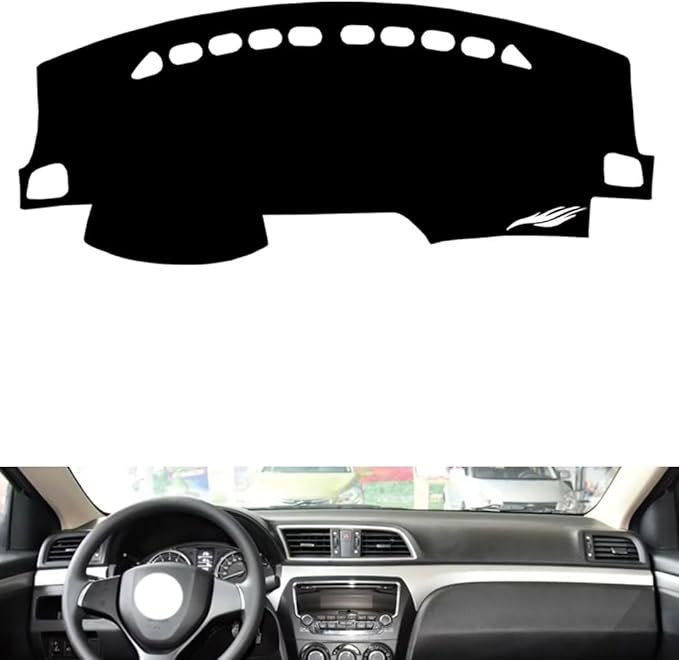 leather dashboard cover Compatible with Suzuki alivio，dash cover（black）