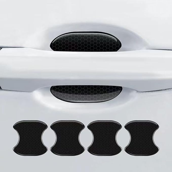 Car Door Handle Protector for Mercedes Benz GLC 2023-2025 C254,Car Door Handle Scratch Protector,Car Door Handle Bowl Sticker,Reflective Car Door Handle Bowl Sticker,Black-4pcs