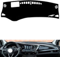 leather dashboard cover Compatible with Buick Envision （HUD、no speakers） 2018-2019，dash cover（black）