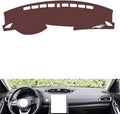 Leather Dashboard Cover Compatible with HyundaiHyundai IX25 2020,Dash Board Cover mat Anti-Slip Sun-Proof and dust-Proof(Brown)