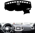 leather dashboard cover Compatible with JEEP Compass 2017-2020，dash cover（black）