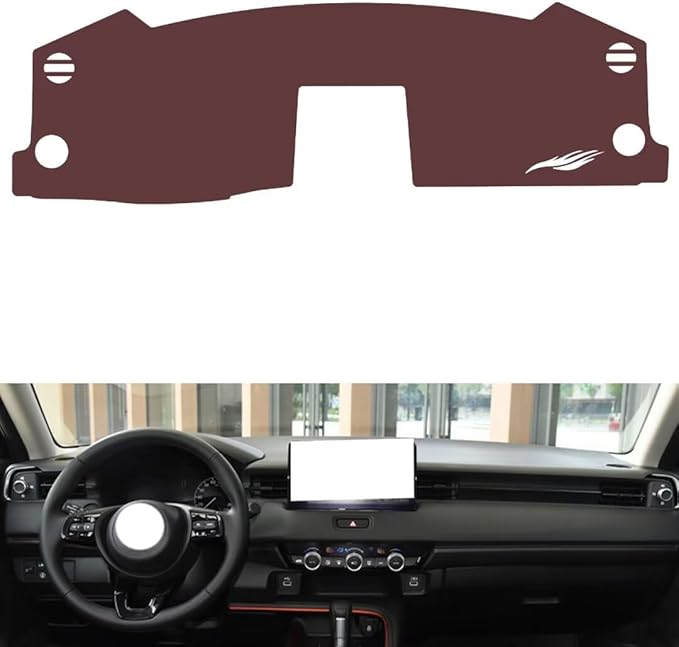 Leather Dashboard Cover Compatible with Honda VEZEL (Speakers on Both Sides 2023，Dash Cover, Non-Slip Dash Cover, Dash mat Dashboard Cover, Interior Dash Covers