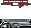 Leather Dashboard Cover Compatible with Jeep Wrangler (There Box 2011-2017，Dash Cover, Non-Slip Dash Cover, Dash mat Dashboard Cover, Interior Dash Covers