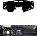 leather dashboard cover Compatible with SubaruSubaru XV 2018-2021，dash cover（black）