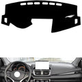 leather dashboard cover Compatible with Toyota Yaris LX 2020-2022，dash cover（black）