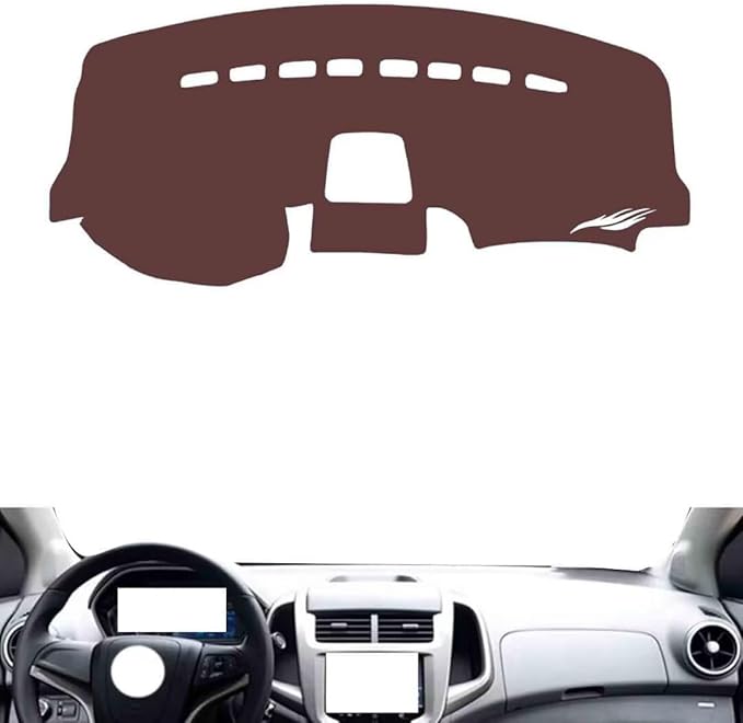 Leather Dashboard Cover Compatible with Chevy Aveo 2011-2013，Dash Cover, Non-Slip Dash Cover, Dash mat Dashboard Cover, Interior Dash Covers
